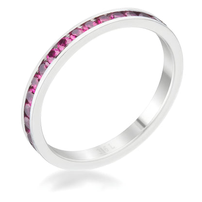 TERESA 0.5 CT GARNET CZ ETERNITY BAND