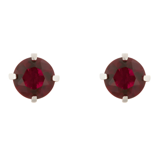 RUBY CZ STUDDED EARRINGS