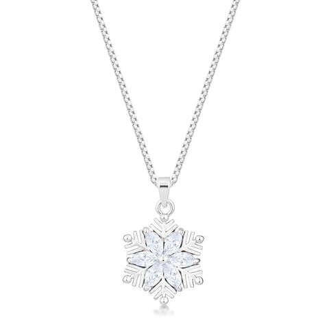 2.04 CT RHODIUM BRILLIANT MARQUISE SNOWFLAKE PENDANT - PIERGIORGIO CERRONI