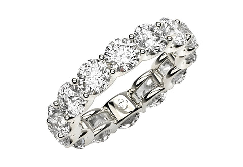 ROUND CUT LAB GROWN DIAMOND ETERNITY RING IN 14K WHITE GOLD (6 CTTW FG/VS2) - PIERGIORGIO CERRONI