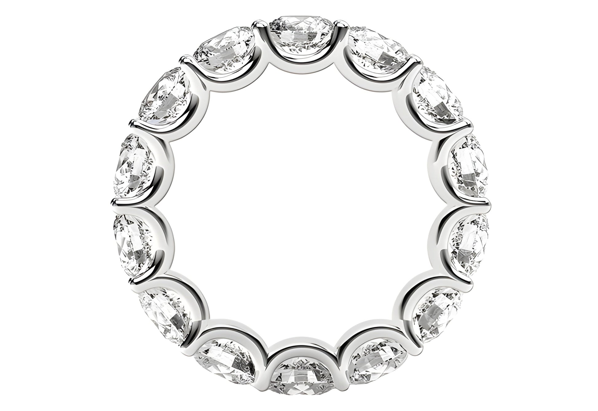 ROUND CUT LAB GROWN DIAMOND ETERNITY RING IN 14K WHITE GOLD (6 CTTW FG/VS2) - PIERGIORGIO CERRONI