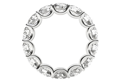 ROUND CUT LAB GROWN DIAMOND ETERNITY RING IN 14K WHITE GOLD (6 CTTW FG/VS2) - PIERGIORGIO CERRONI