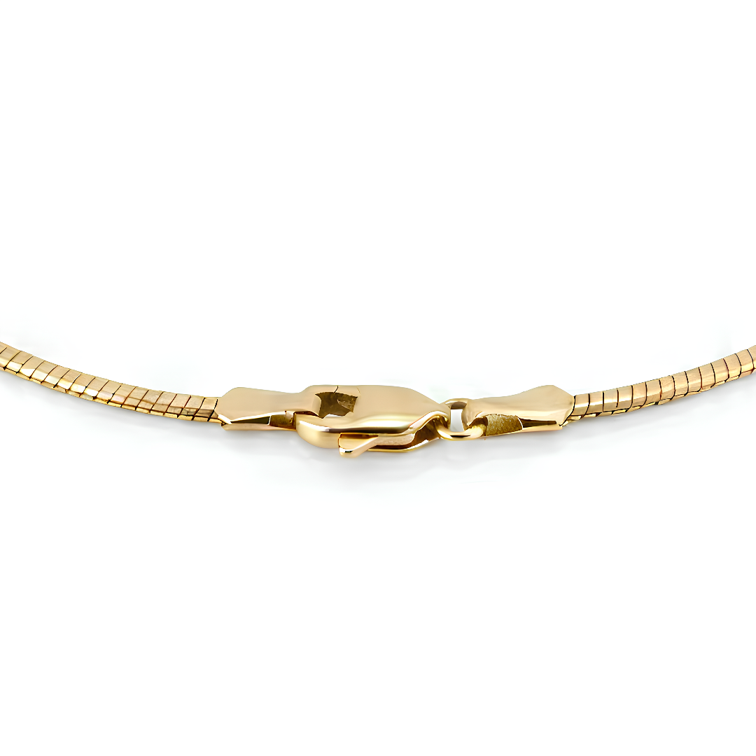 FANCY CLASSIC OMEGA CHAIN IN YELLOW GOLD (2.00 MM)