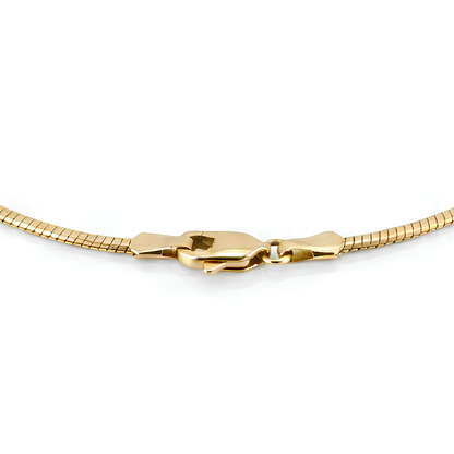 FANCY CLASSIC OMEGA CHAIN IN YELLOW GOLD (2.00 MM)