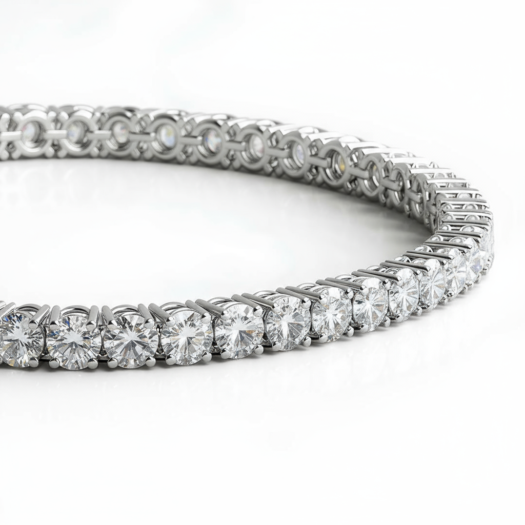 LAB GROWN ROUND DIAMOND TENNIS BRACELET IN WHITE GOLD (3 CCTW F/G VS2/SI1)