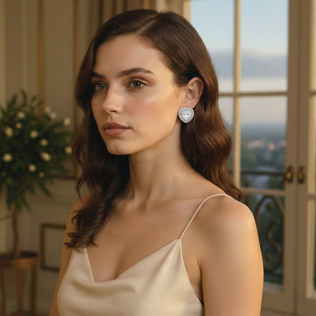 HALO HEART EARRINGS