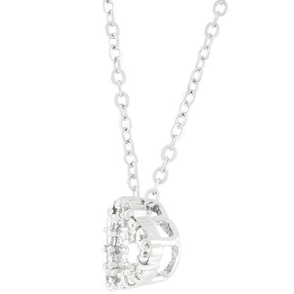 CZ HEART SILHOUETTE PENDANT