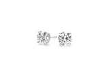 4 CTTW CERTIFIED IGI LAB GROWN ROUND DIAMOND STUD EARRINGS 14K WHITE GOLD (G/VS2)