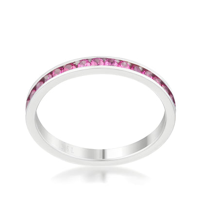TERESA 0.5 CT RUBY CZ ETERNITY BAND
