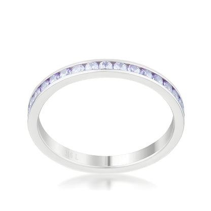 TERESA 0.5 CT LIGHT LAVENDER CZ ETERNITY BAND