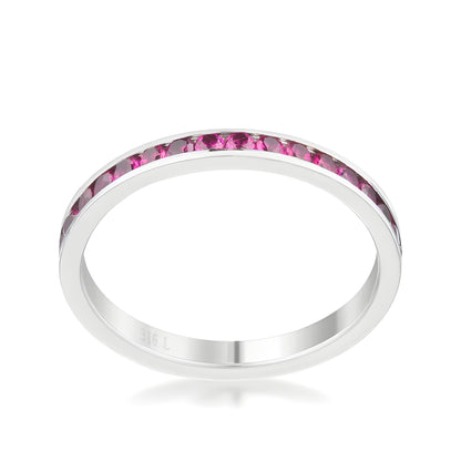 TERESA 0.5 CT GARNET CZ ETERNITY BAND