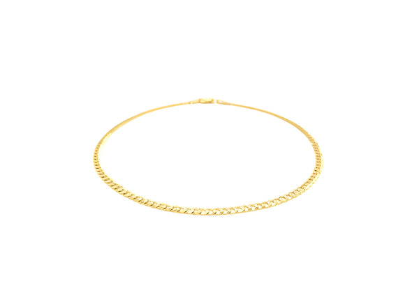 CURB LINK ANKLET IN 14K YELLOW GOLD (2.5 MM)