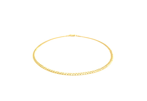 CURB LINK ANKLET IN 14K YELLOW GOLD (2.5 MM)