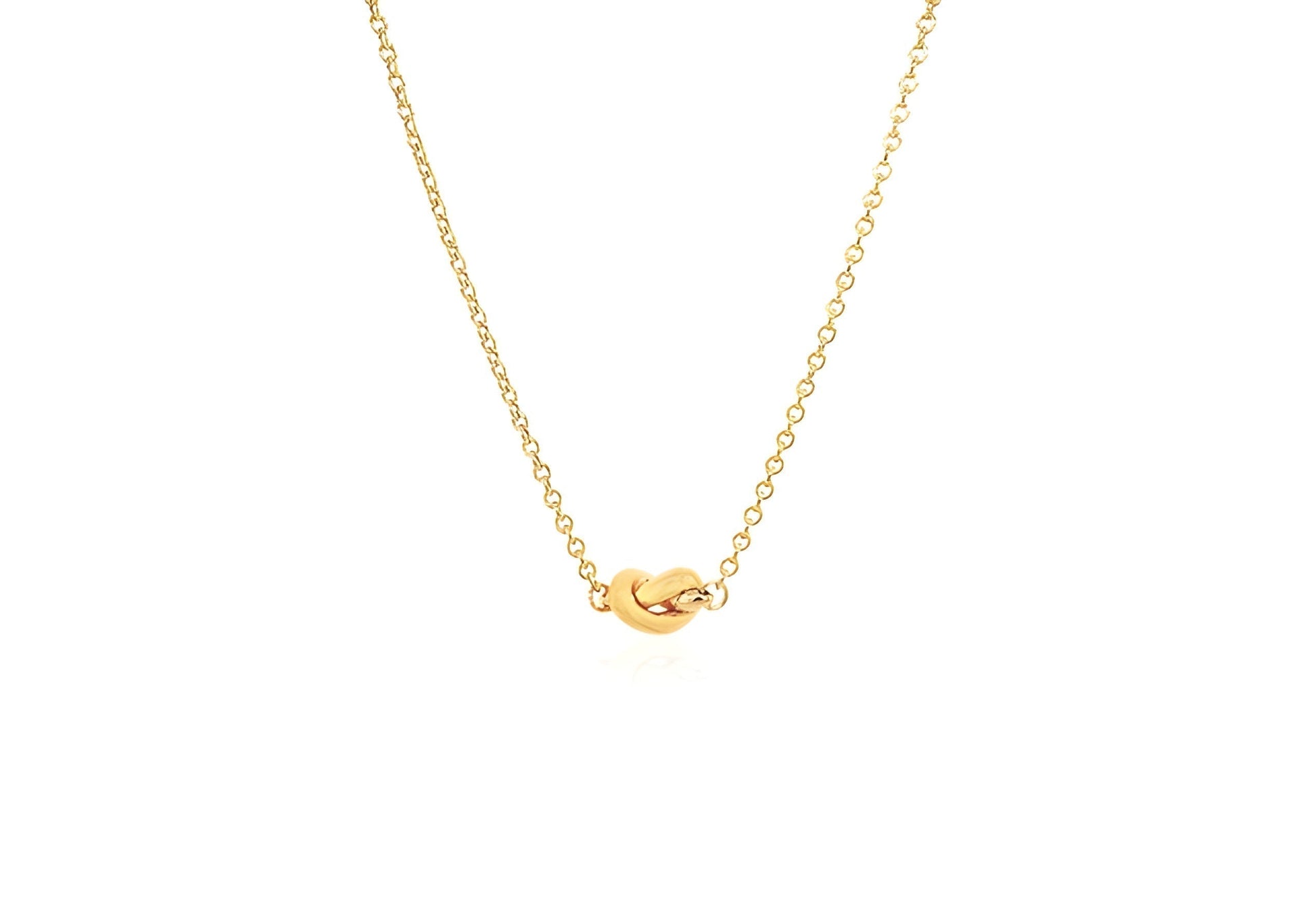 14K YELLOW GOLD CHAIN NECKLACE WITH POLISHED KNOT - PIERGIORGIO CERRONI