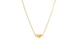 14K YELLOW GOLD CHAIN NECKLACE WITH POLISHED KNOT - PIERGIORGIO CERRONI