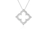 FLORAL CUT-OUT DIAMOND PENDANT IN 14K WHITE GOLD (1/3 CTTW)