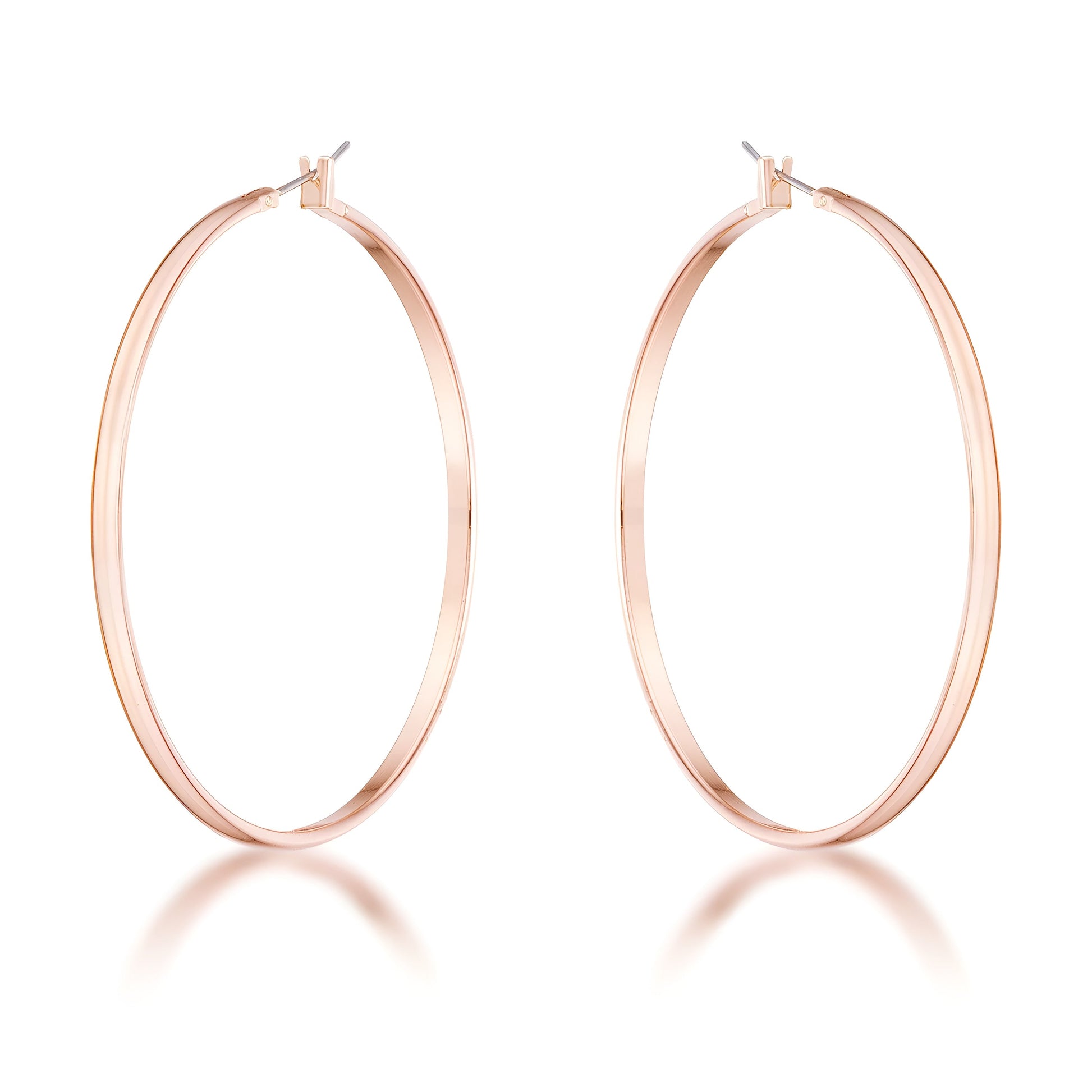 55MM ROSE GOLD CLASSIC HOOP EARRINGS - PIERGIORGIO CERRONI