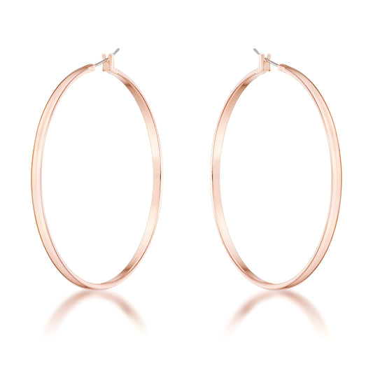 55MM ROSE GOLD CLASSIC HOOP EARRINGS - PIERGIORGIO CERRONI
