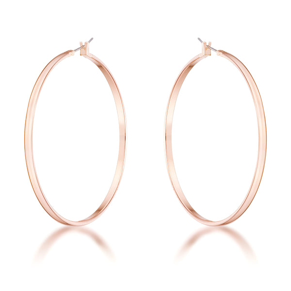 55MM ROSE GOLD CLASSIC HOOP EARRINGS - PIERGIORGIO CERRONI