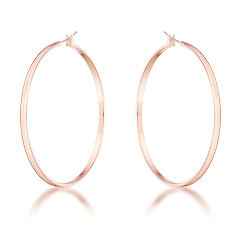 55MM ROSE GOLD CLASSIC HOOP EARRINGS - PIERGIORGIO CERRONI