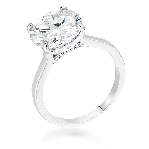 5 CARAT BRITNEY ROUND SOLITAIRE ENGAGEMENT RING