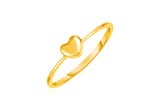 14K YELLOW GOLD RING WITH PUFFED HEART (1.40 MM)