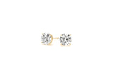 2 CTTW CERTIFIED IGI LAB GROWN ROUND DIAMOND STUD EARRINGS 14K YELLOW GOLD (G/VS2)