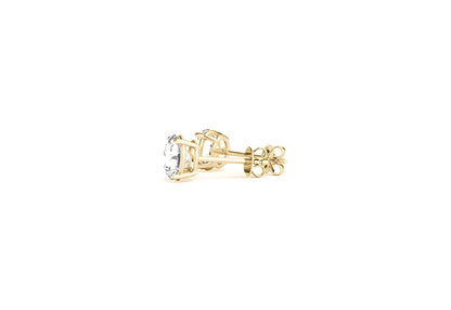 2 CTTW CERTIFIED IGI LAB GROWN ROUND DIAMOND STUD EARRINGS 14K YELLOW GOLD (G/VS2)