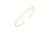 14K YELLOW GOLD HIGH POLISH BEAD CUFF BANGLE (2.00 MM)