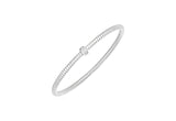 14K WHITE GOLD STRETCH BANGLE WITH DIAMONDS (3.00 MM)