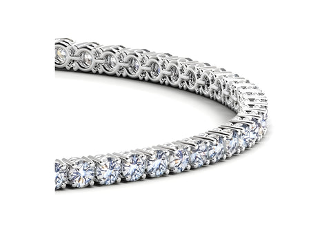 LAB GROWN ROUND DIAMOND TENNIS BRACELET IN 14K WHITE GOLD (4 CCTW F/G VS2/SI1) - PIERGIORGIO CERRONI