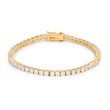 GOLDTONE FINISH VICTORIAN CUBIC ZIRCONIA TENNIS 7 INCH BRACELET - PIERGIORGIO CERRONI