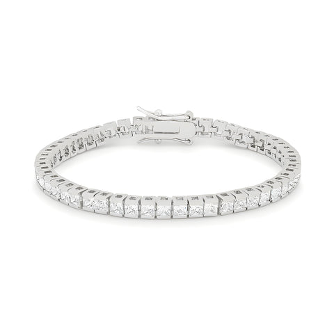 PRINCESS CUBIC ZIRCONIA TENNIS BRACELET - PIERGIORGIO CERRONI