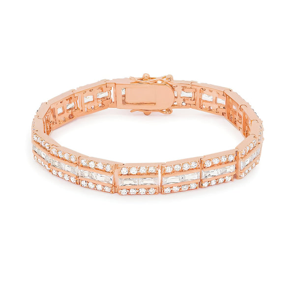 NEWPORT ROSE GOLD CUBIC ZIRCONIA BRACELET - PIERGIORGIO CERRONI