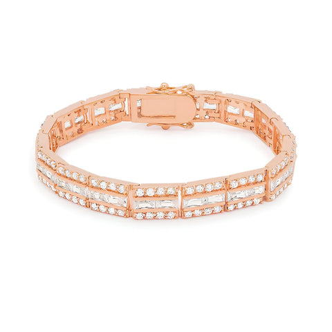 NEWPORT ROSE GOLD CUBIC ZIRCONIA BRACELET - PIERGIORGIO CERRONI