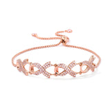 ROSE GOLD PINK RIBBON BRACELET