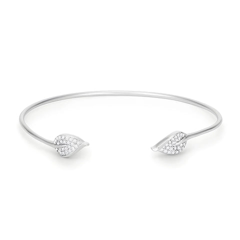 TRENDY BRACELET WITH CLEAR CUBIC ZIRCONIA ACCENTS
