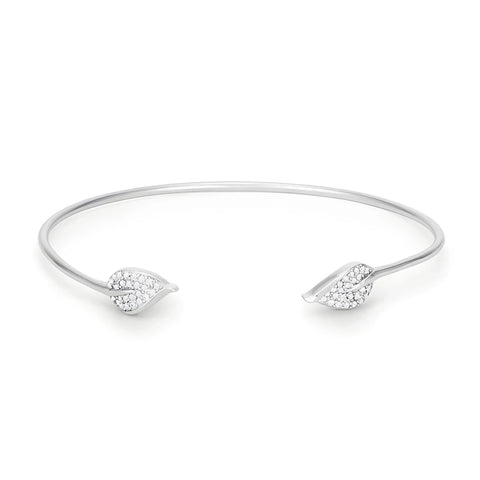 TRENDY BRACELET WITH CLEAR CUBIC ZIRCONIA ACCENTS