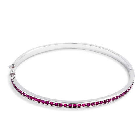 FUCHSIA CZ BANGLE BRACELET - PIERGIORGIO CERRONI