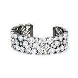 BEJEWELED CUBIC ZIRCONIA CUFF BLACK TONE