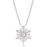 CONTEMPORARY CZ SNOWFLAKE NECKLACE