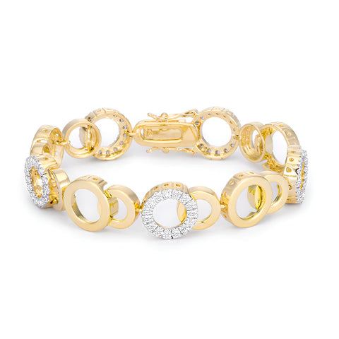 CIRCLE BIJOUX 7 INCH TWO TONE BRACELET - PIERGIORGIO CERRONI