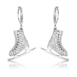 DELICATE 0.85 CT RHODIUM ICE SKATE EARRINGS - PIERGIORGIO CERRONI