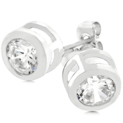 BEZEL STUD EARRINGS