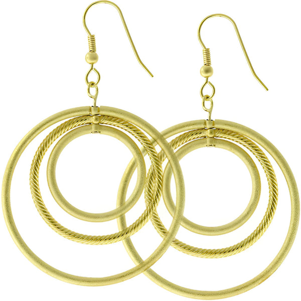 GOLDEN ILLUSION HOOP EARRINGS