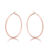 45MM ROSE GOLD HOOP EARRINGS. - PIERGIORGIO CERRONI