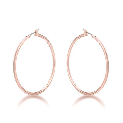 45MM ROSE GOLD HOOP EARRINGS. - PIERGIORGIO CERRONI