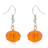 ORANGE FACETED BEAD EARRINGS