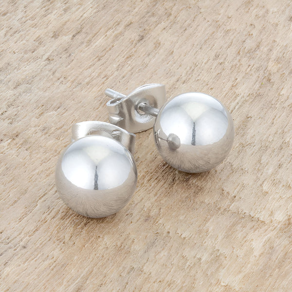 JULIE RHODIUM SPHERE STUD EARRINGS - PIERGIORGIO CERRONI