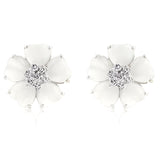 WHITE FLOWER NOUVEAU EARRINGS